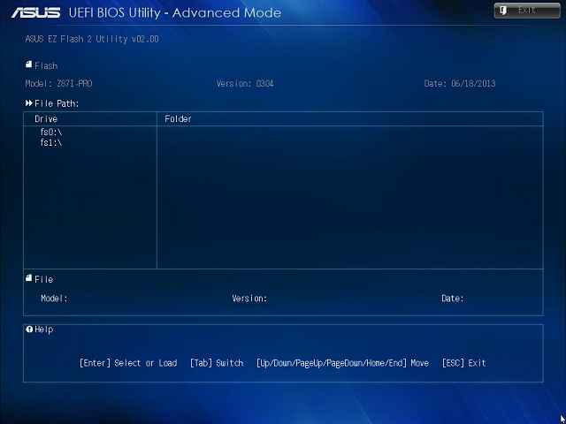 BIOS - USB BIOS Flashback